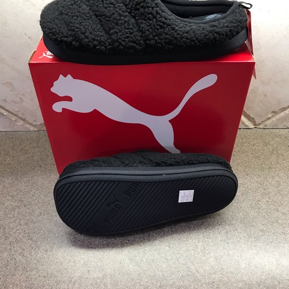 🆕 PUMA Select Men's Puma Scuff Sherpa Slippers, Puma Black/Dark Shadow - Picture 3 of 6